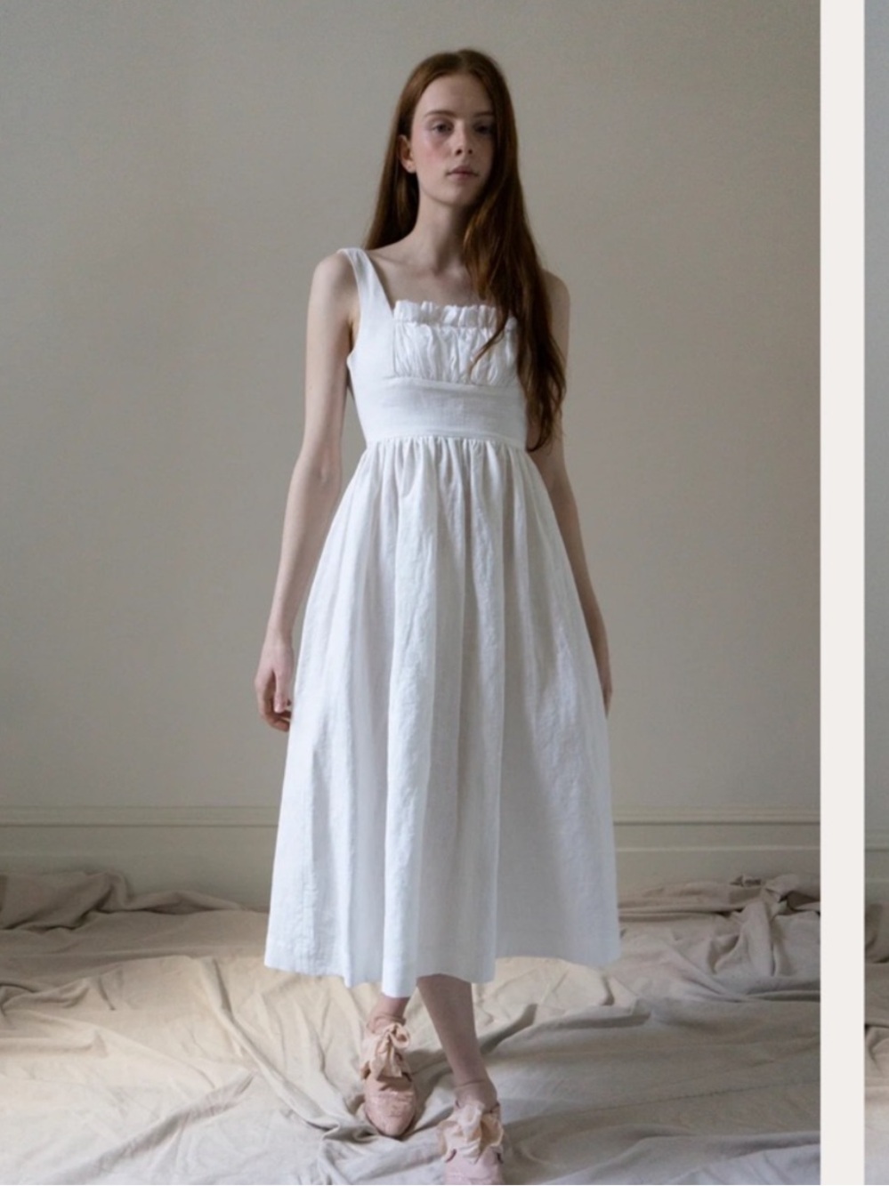 Ovate dress calliope dress white large nwot